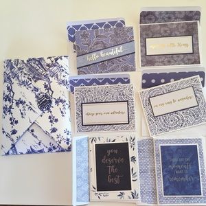 Handcrafted Premium Cards Blue Set